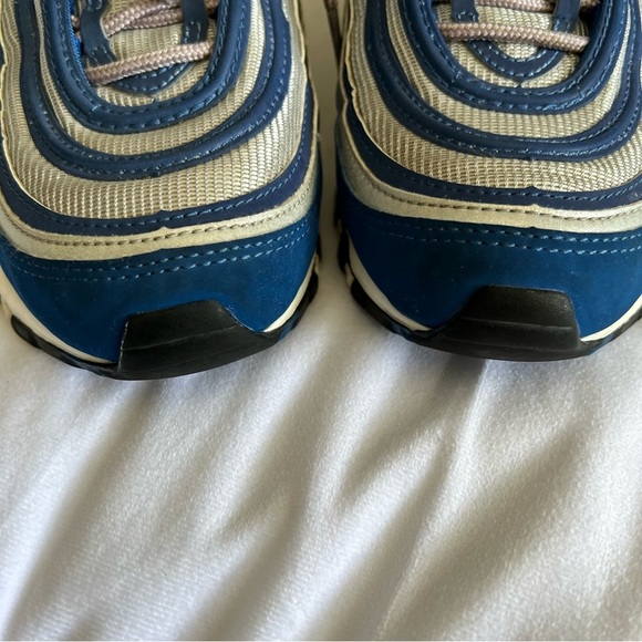 Nike Air Max 97 Blue Neon Yellow Trainers Size 7.5 - Picture 10 of 12